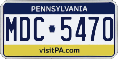 PA license plate MDC5470