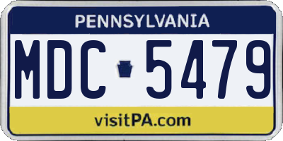 PA license plate MDC5479