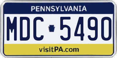 PA license plate MDC5490
