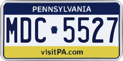 PA license plate MDC5527