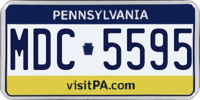 PA license plate MDC5595