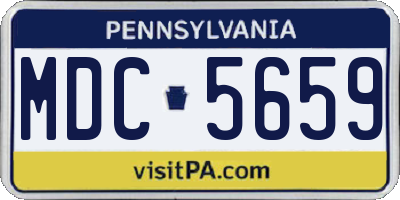 PA license plate MDC5659