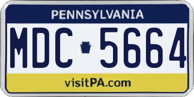 PA license plate MDC5664