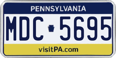PA license plate MDC5695