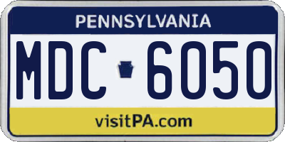 PA license plate MDC6050