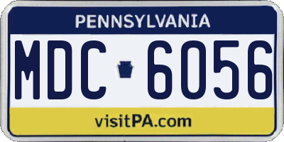 PA license plate MDC6056