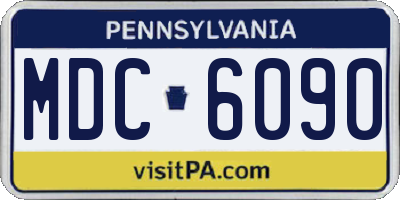 PA license plate MDC6090