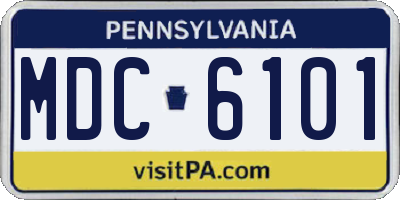PA license plate MDC6101
