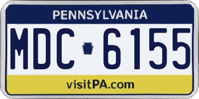 PA license plate MDC6155