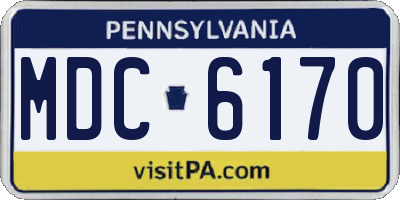 PA license plate MDC6170