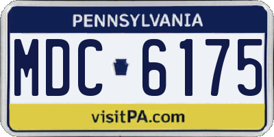 PA license plate MDC6175