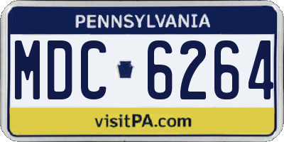 PA license plate MDC6264