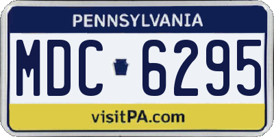 PA license plate MDC6295