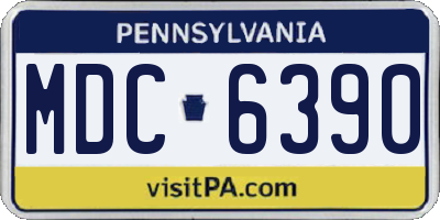 PA license plate MDC6390