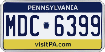 PA license plate MDC6399
