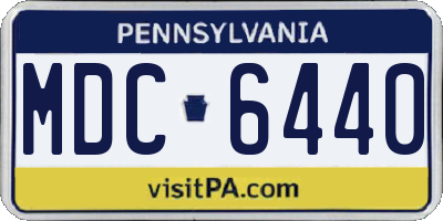 PA license plate MDC6440