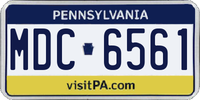 PA license plate MDC6561