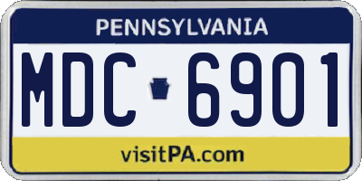 PA license plate MDC6901