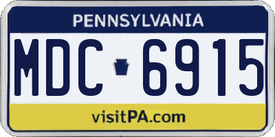 PA license plate MDC6915