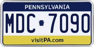 PA license plate MDC7090
