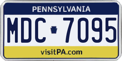 PA license plate MDC7095
