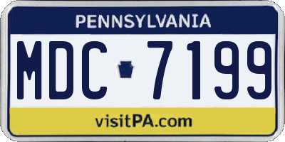 PA license plate MDC7199