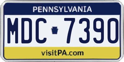 PA license plate MDC7390