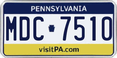 PA license plate MDC7510