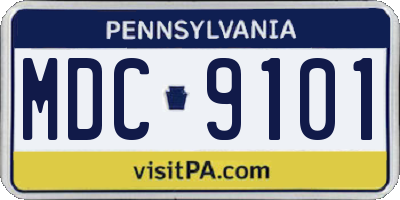 PA license plate MDC9101