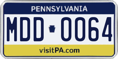 PA license plate MDD0064