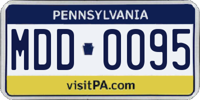 PA license plate MDD0095