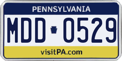 PA license plate MDD0529