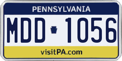 PA license plate MDD1056