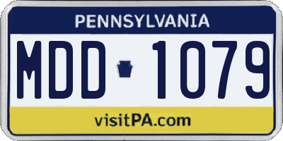 PA license plate MDD1079
