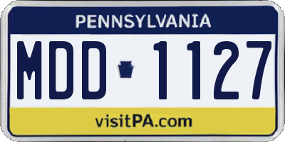 PA license plate MDD1127