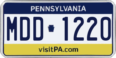 PA license plate MDD1220