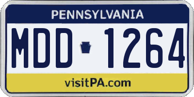 PA license plate MDD1264