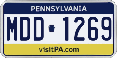 PA license plate MDD1269