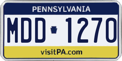 PA license plate MDD1270