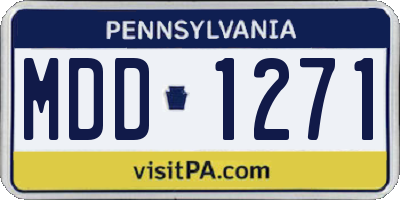 PA license plate MDD1271