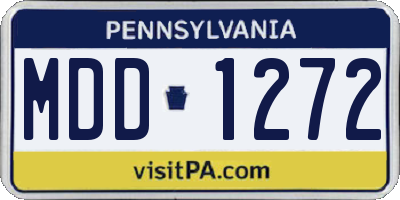 PA license plate MDD1272