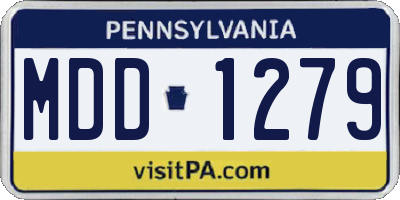 PA license plate MDD1279