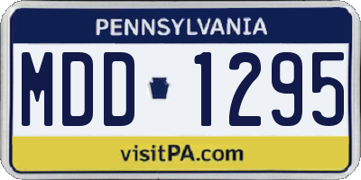 PA license plate MDD1295