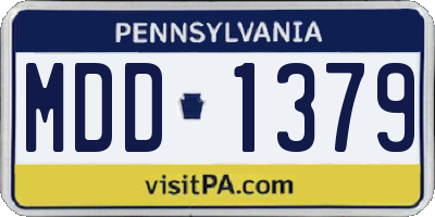 PA license plate MDD1379