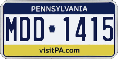 PA license plate MDD1415