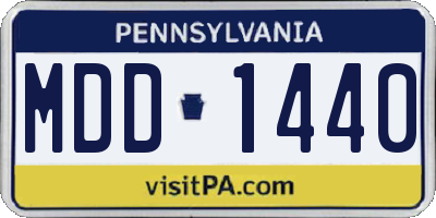 PA license plate MDD1440