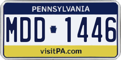 PA license plate MDD1446