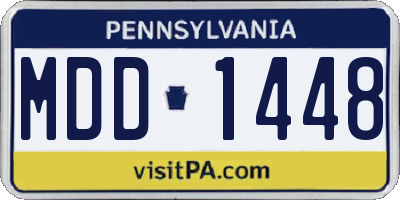 PA license plate MDD1448