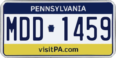 PA license plate MDD1459