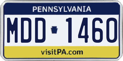 PA license plate MDD1460
